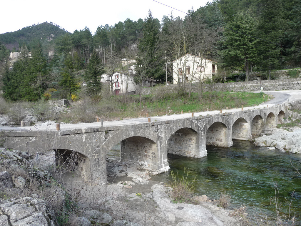 Old bridge over the River Gardon