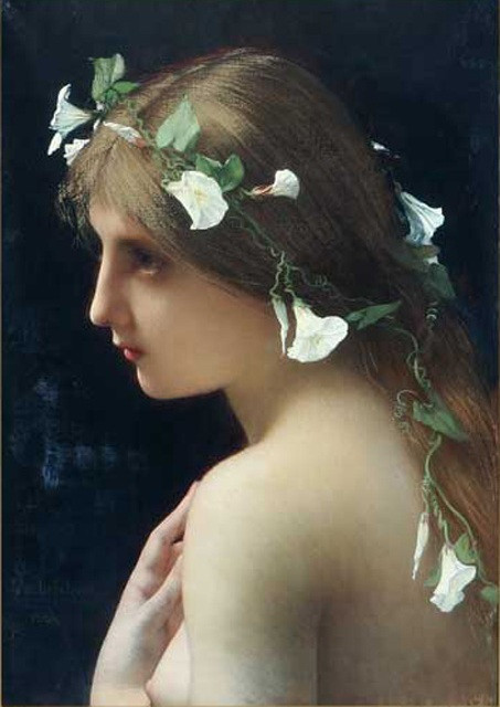 1890undated - Jules Lefebvre - Nymph with flowers