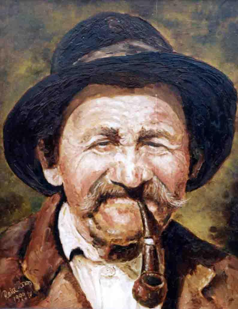 Reisz Ilona-Pipe-smoking Old Man