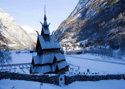 borgund stavkirke vinter