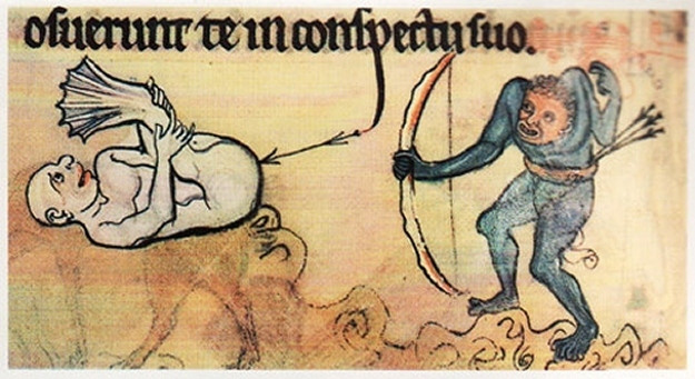 Ass arrows, again 1260 Rutland Psalter