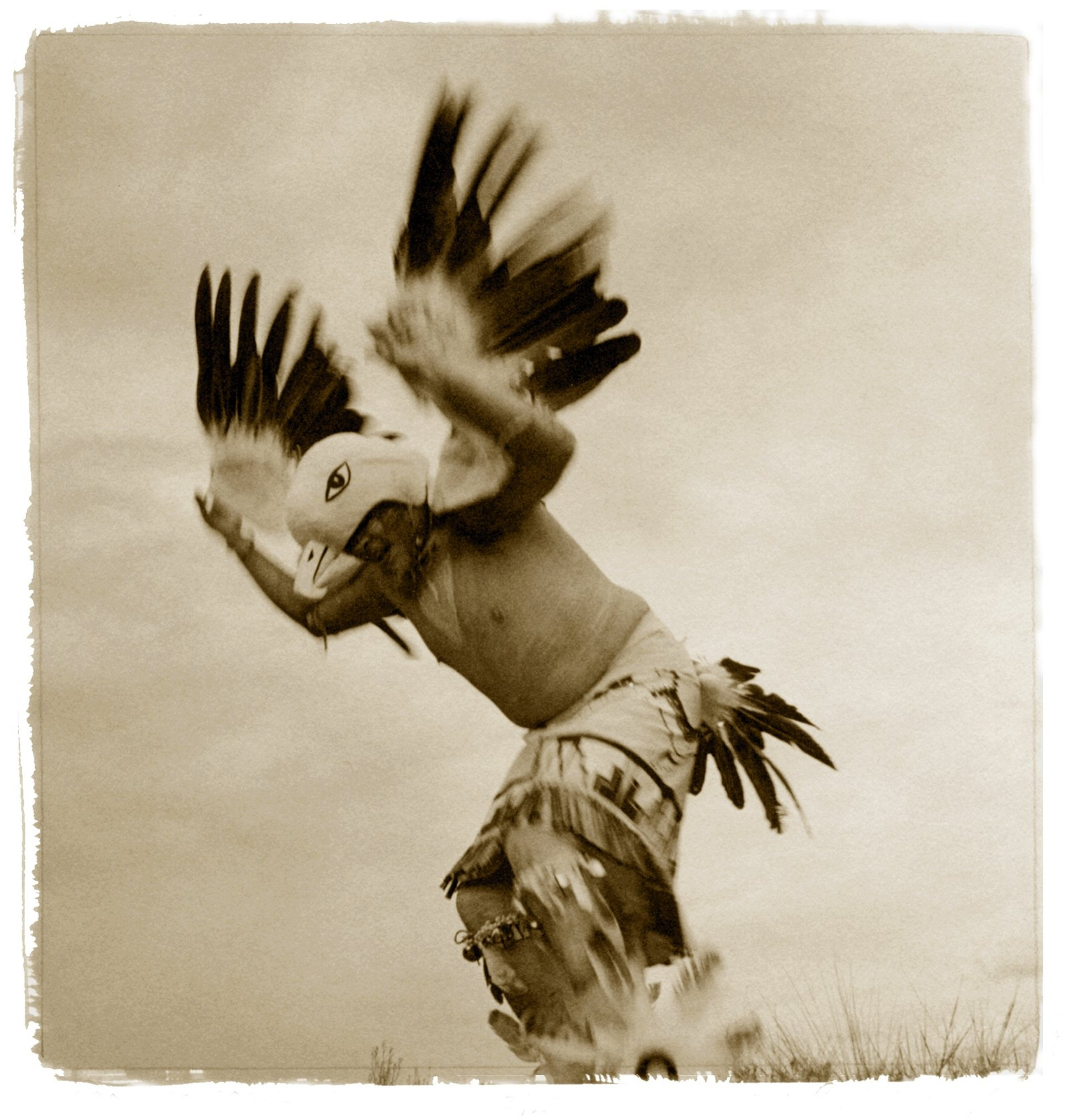 native ceremonial eagle dancer