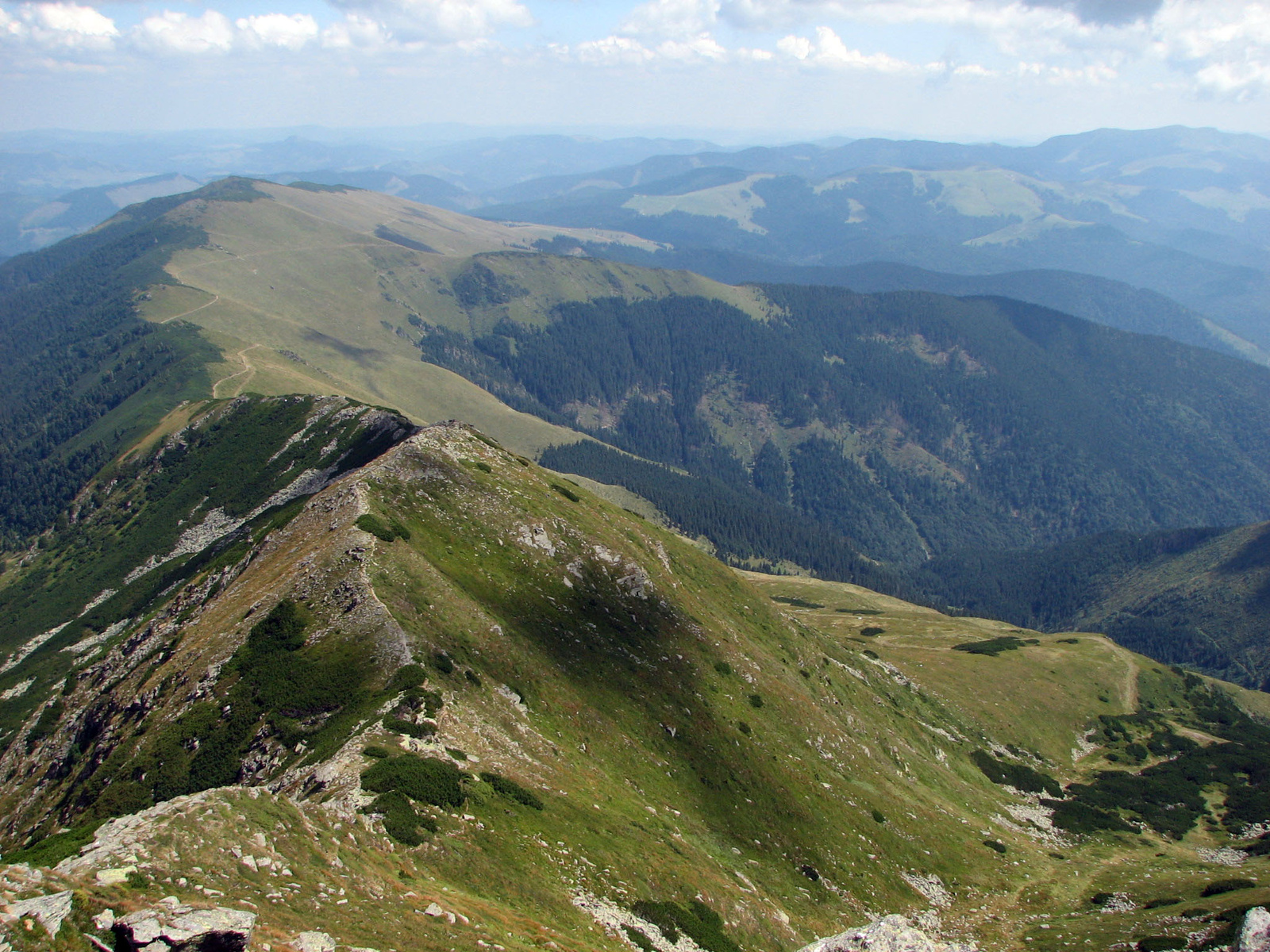 A Lála és Gaja gerince a Radnai hágó felé