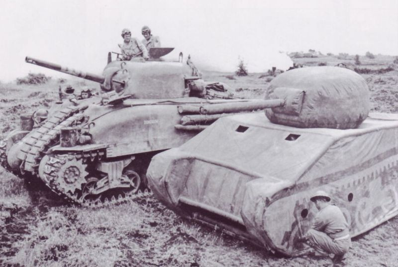 inflatable dummy brit sherman, part of the ghost army