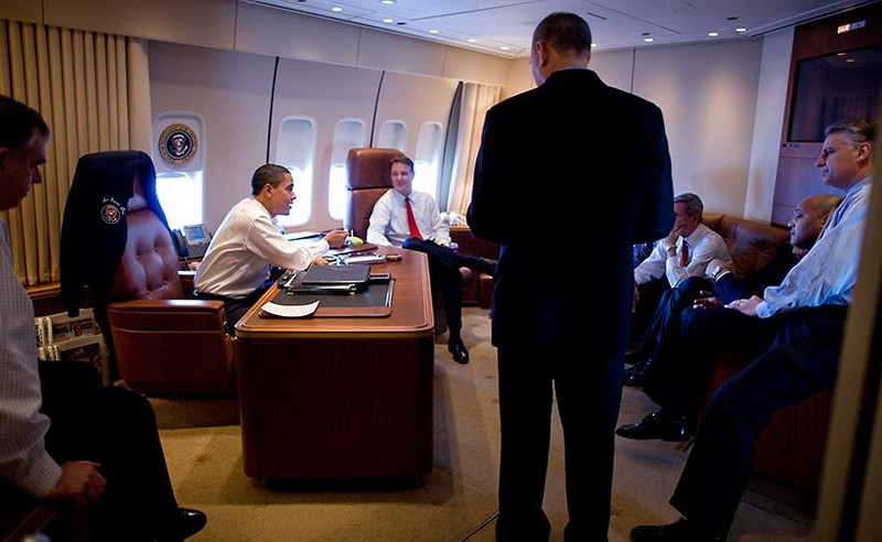 Obama on Air Force One