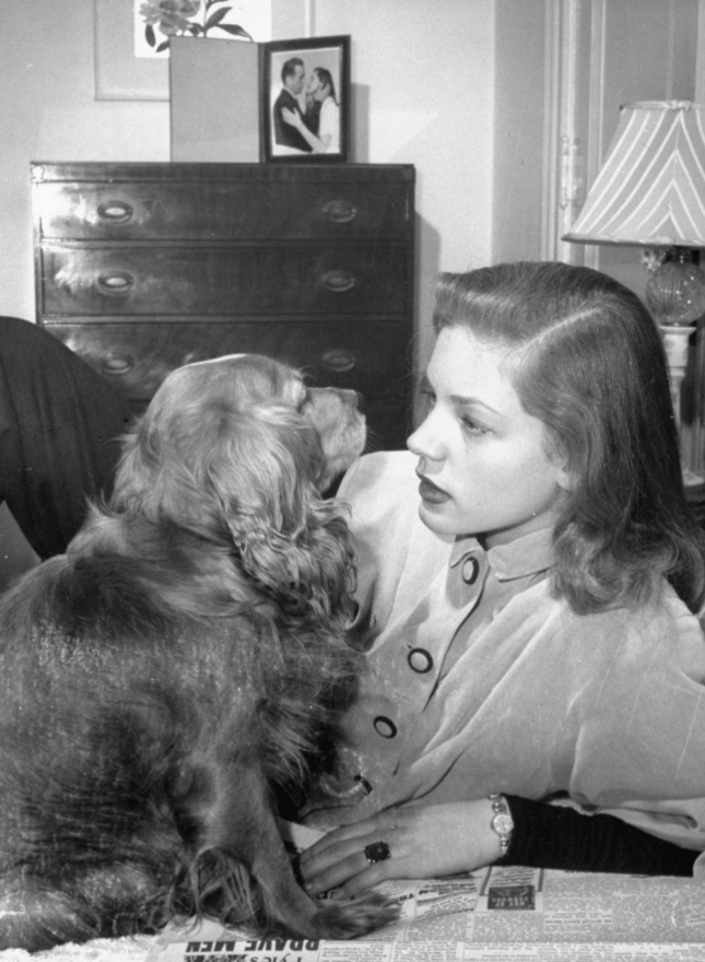 lauren-bacall-and-dog