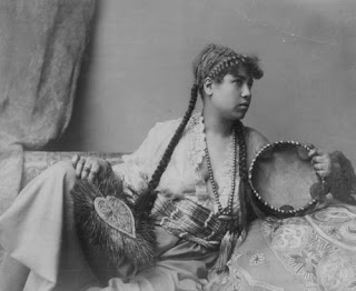 Tambourine Girl - 19th century Middle Eastern harem girl. She ho