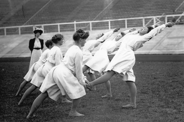 1908-london-olympics-danish-gymnast-team-training-stretching