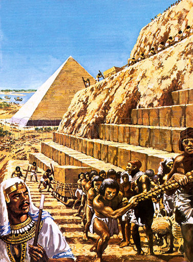 Construction of the Great Pyramid at Giza