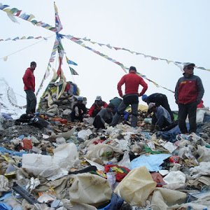 Mont Everest Nepál Himalája szemét akció sherp
