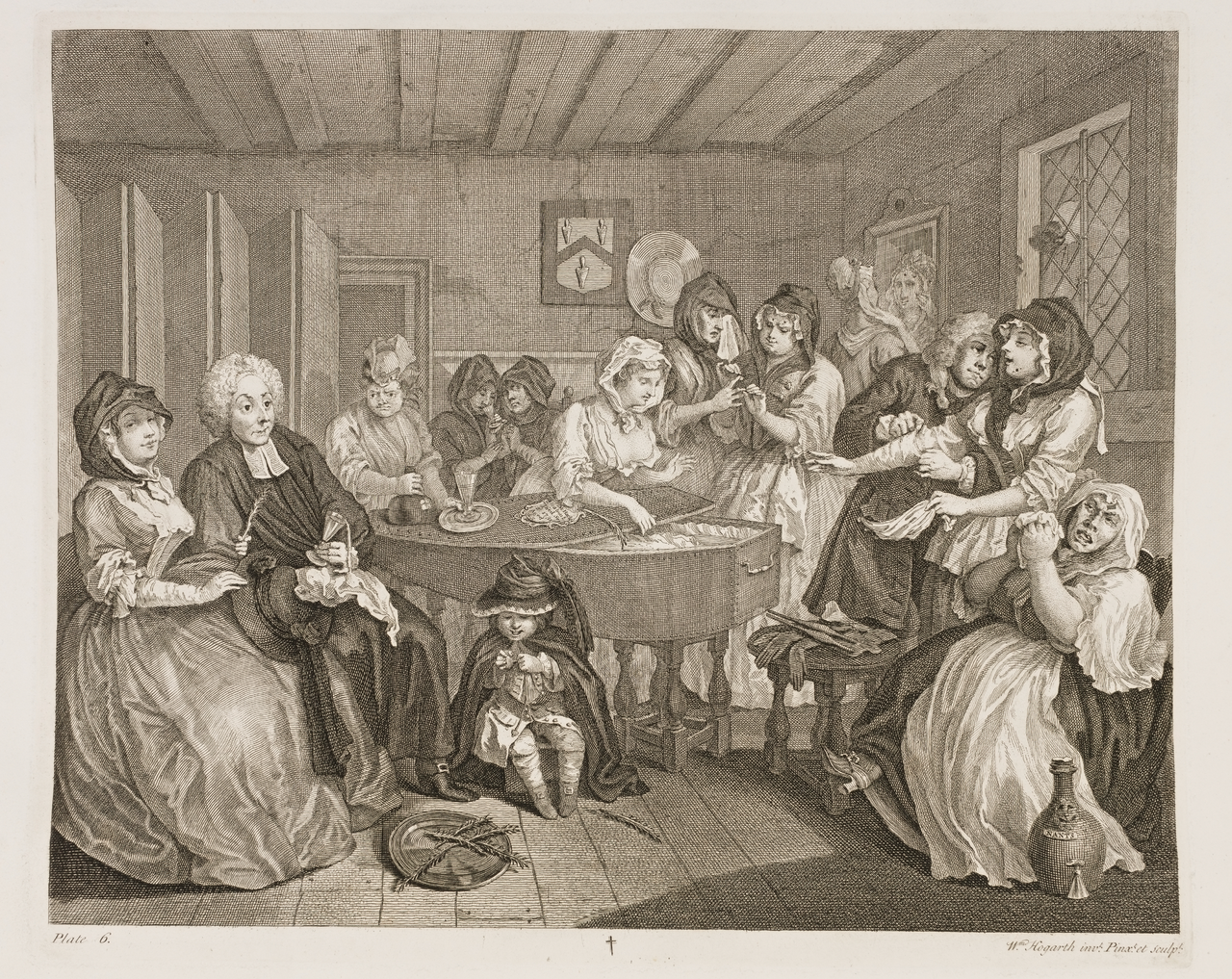 Hogarth-Harlot-Plate Six of Hogarth's 1731