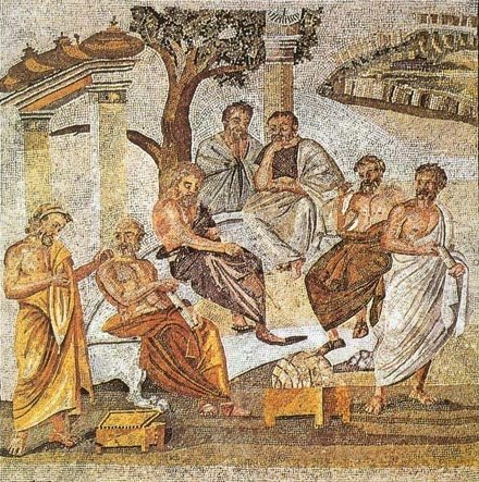 Plato's Academy mosaic from Pompeii