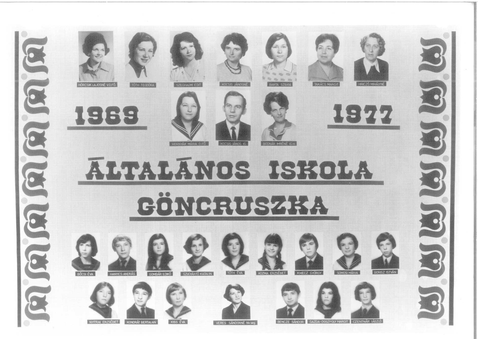 Általános Iskola Göncruszka 1977.