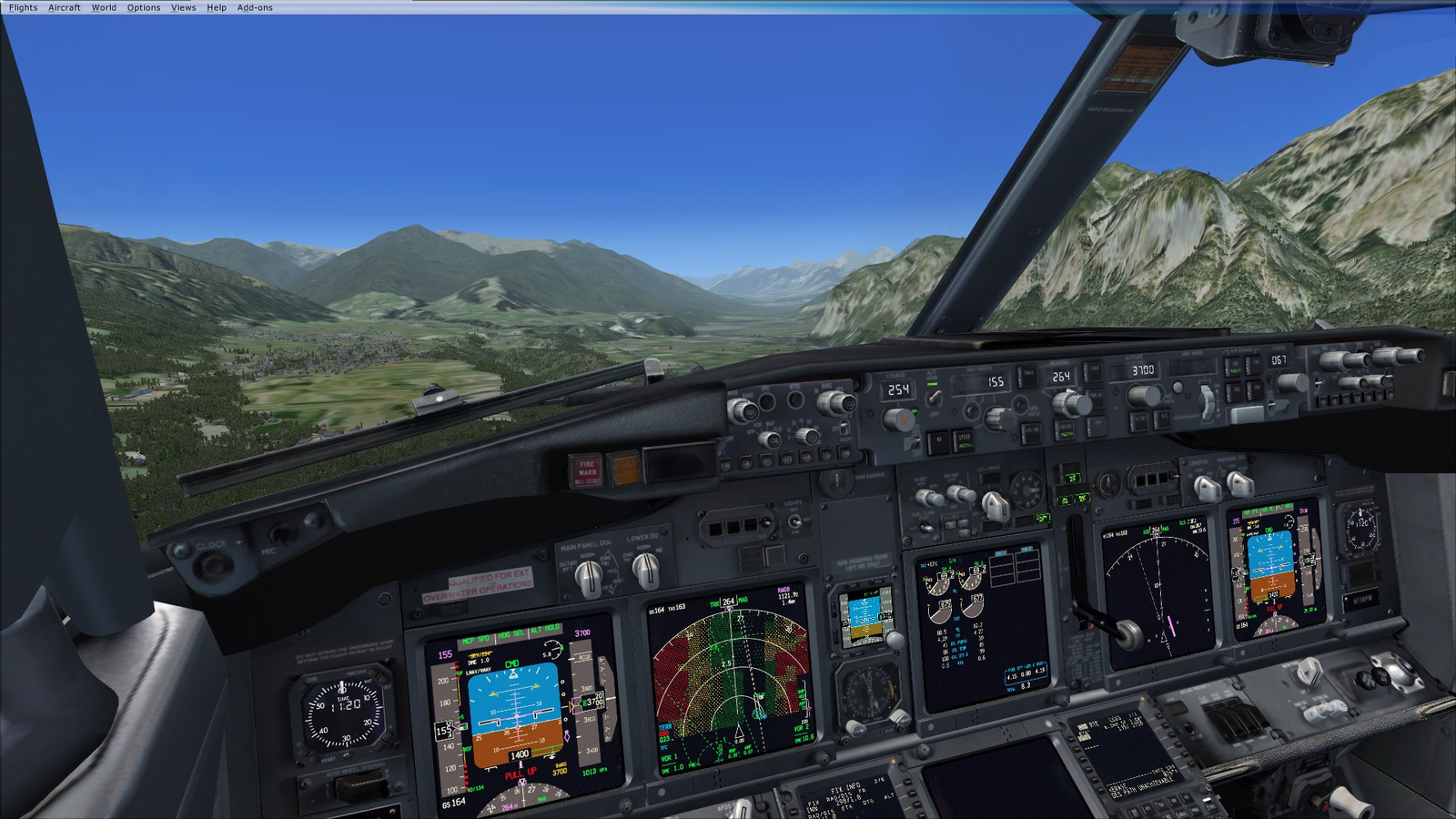 FSX,PMDGX 737-800, Innsbruck, Circling procedure to RWY 08