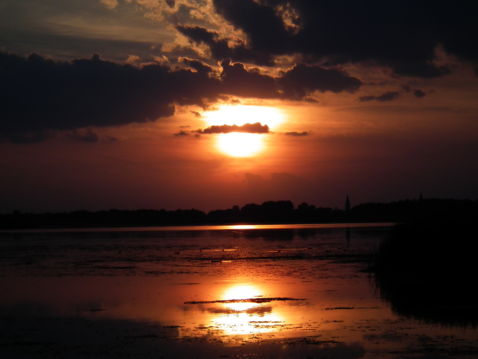 Tisza-tó. Napkelte.