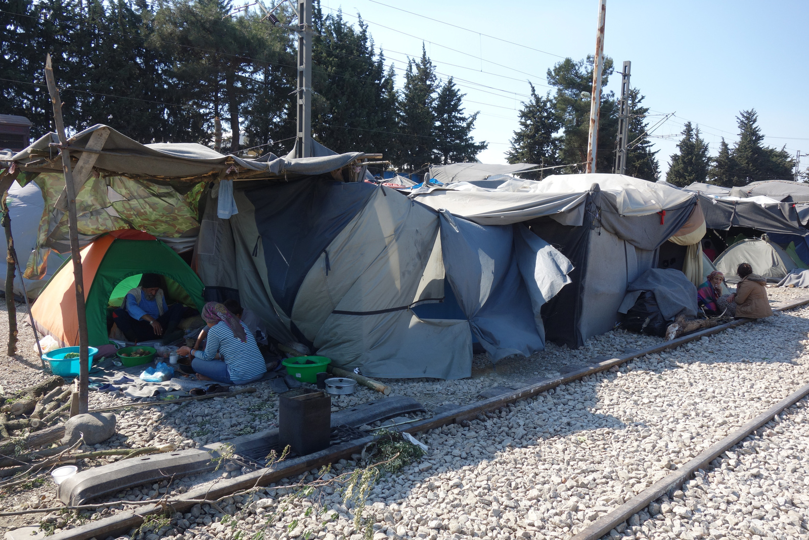 Idomeni vasúti teher pályaudvar volt-most alkalmi tábor