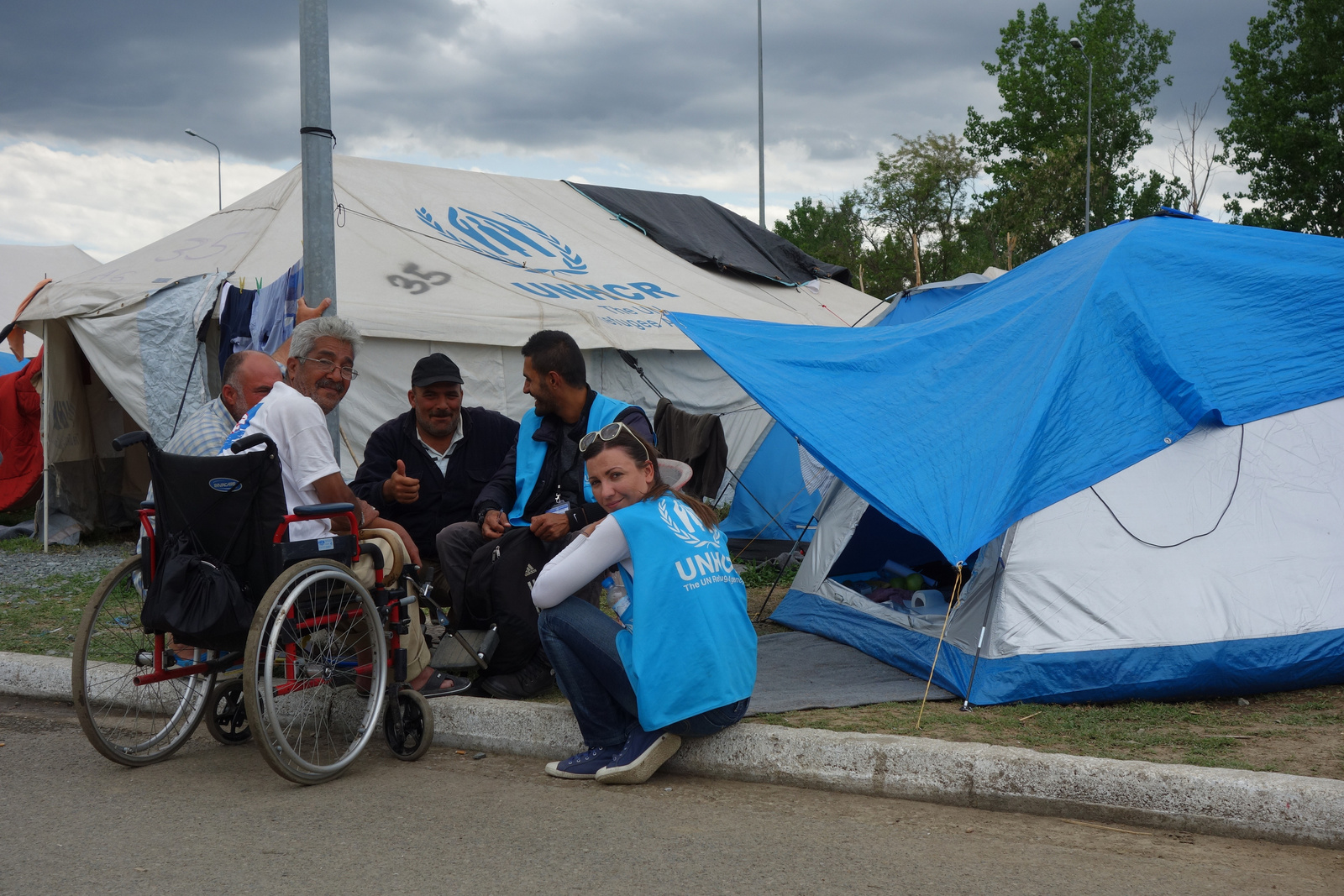 UNHCR munka közben az EKO táborban