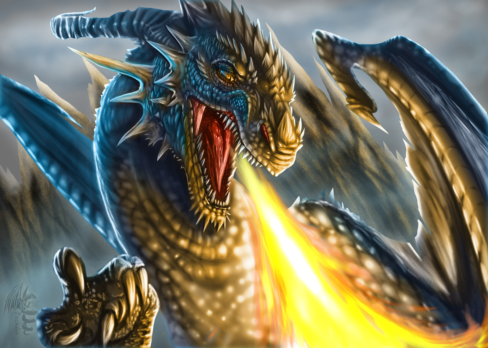 Angry Fire Breath Dragon
