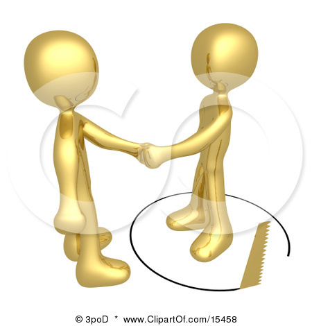 15458-Unsuspecting-Gold-Man-Shaking-Hands-On-A-Deal-With-Another