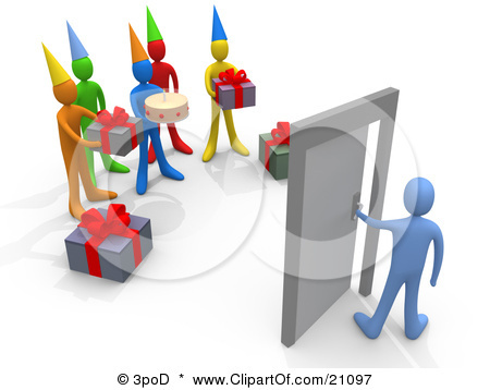 21097-Clipart-Illustration-Of-A-Surprise-Birthday-Party-With-Gif