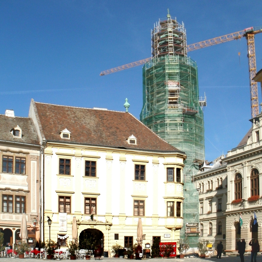 Sopron, Tűztorony rekonstrukció alatt