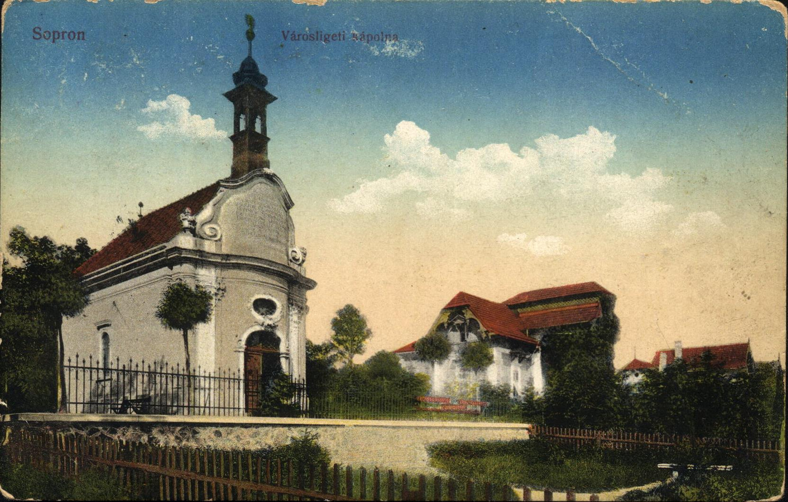 Nepomuki Szent János kápolna régi képeslapon