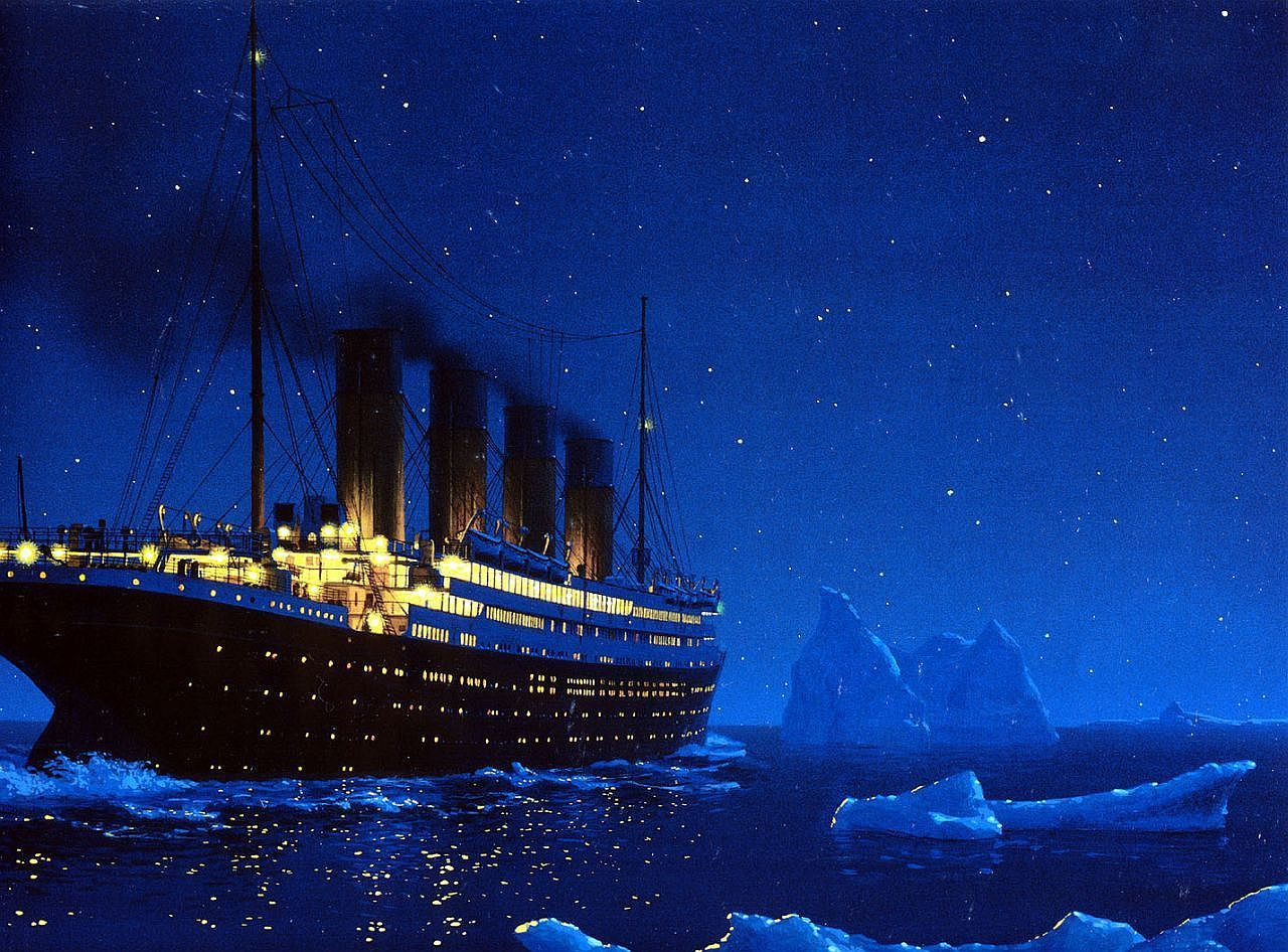 Titanic jéghegyek között fantázia kép