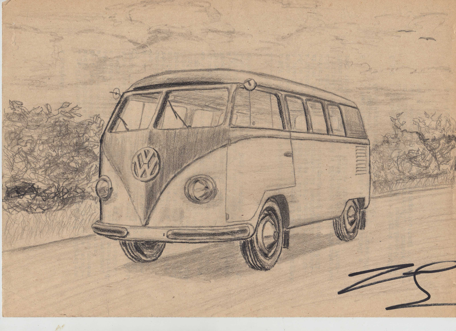 Volkswagen T1 A4, HB, 4B ceruza Transporter Hippi Bus