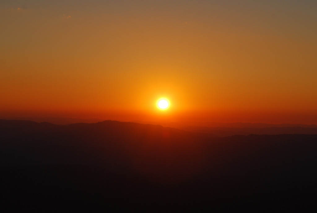 US12 0916 137 Sunset Over Cascade Range, Crater Lake NP, OR