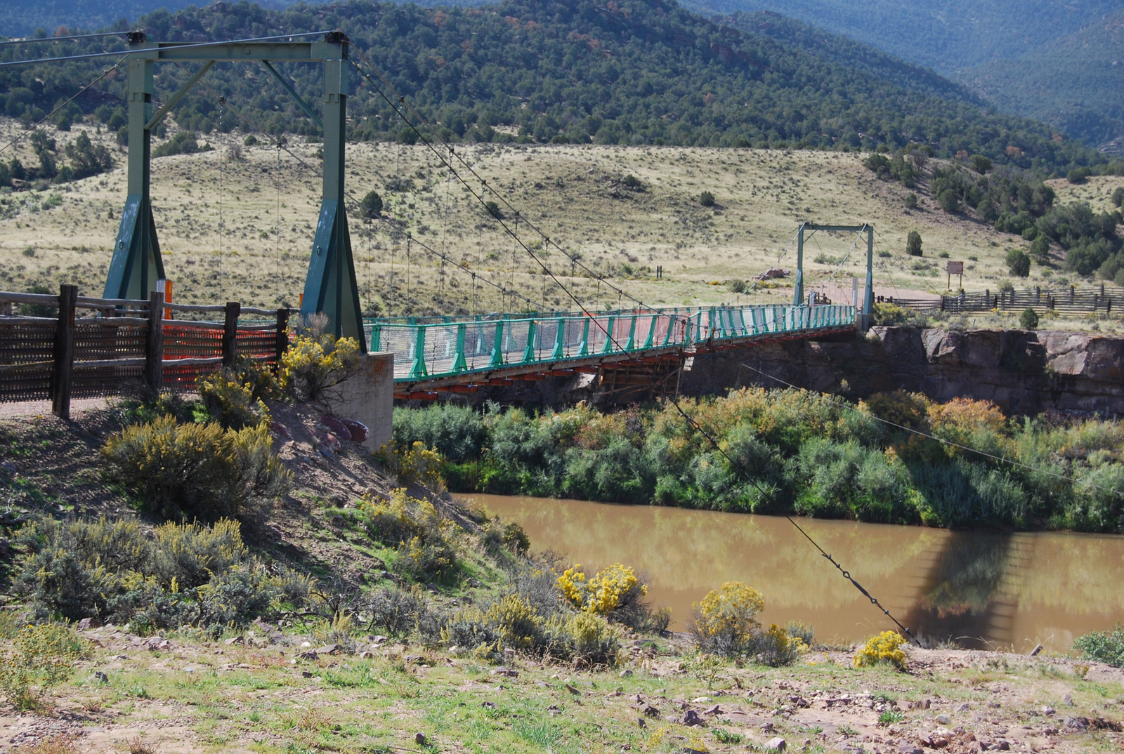 US14 0923 032 Swinging Bridge, Browns Park, CO