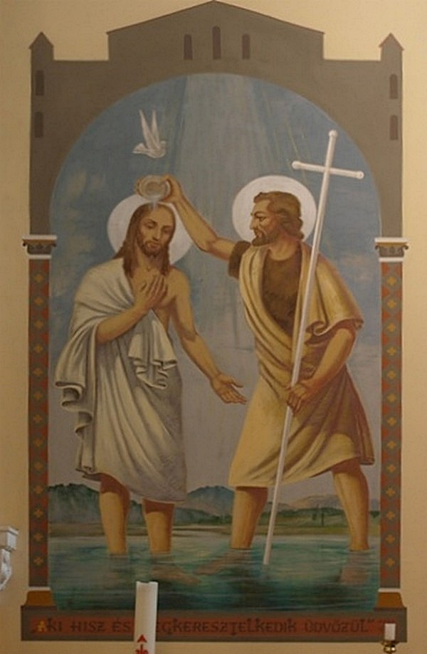 Jézus Megkeresztelése ( Jézus Szive templom ) secco