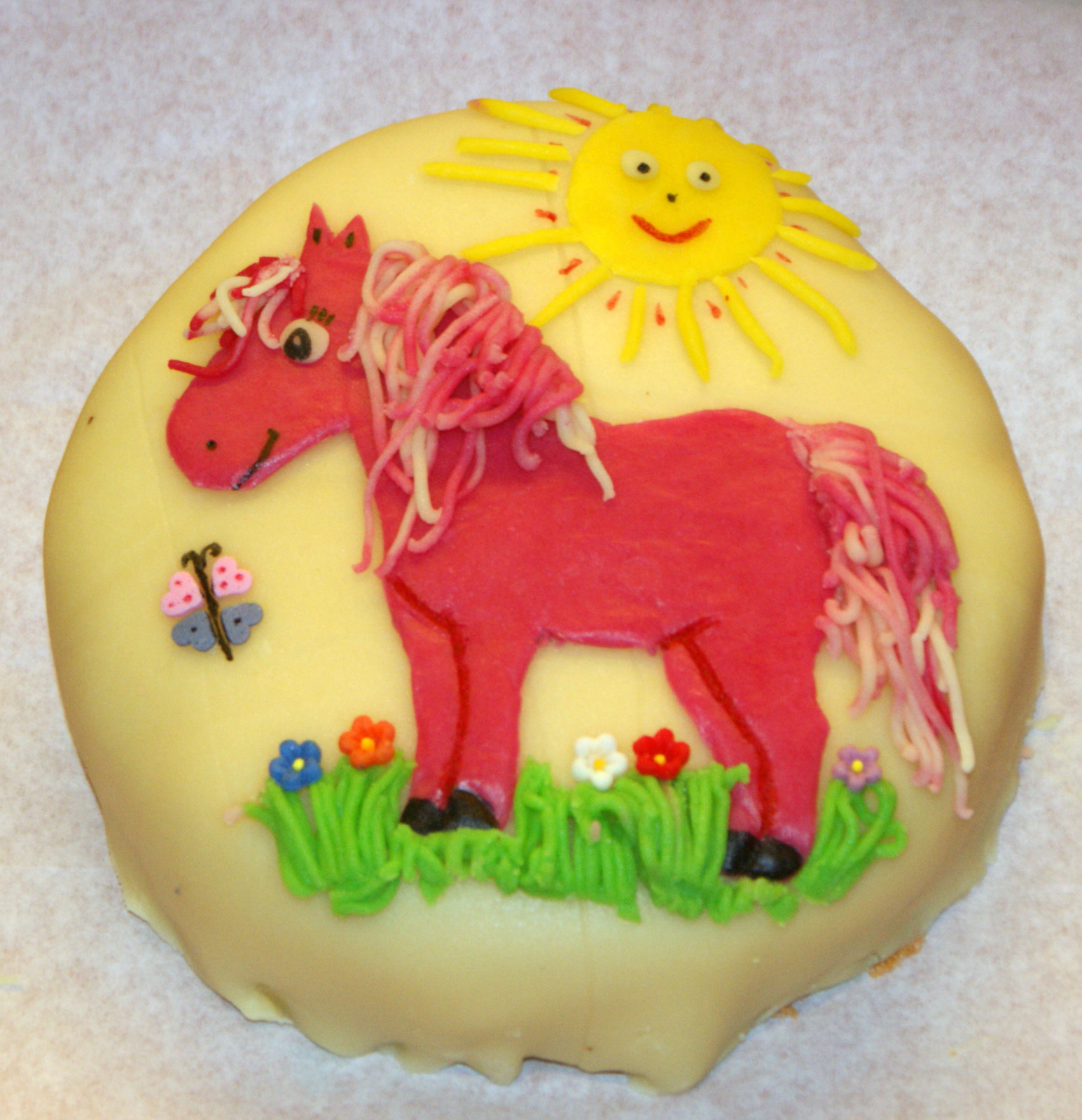 pónis torta, pony cake, 22 cm