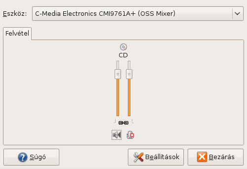 Képernyőkép-Hangerőszabályzó  C-Media Electronics CMI9761A+ (OSS