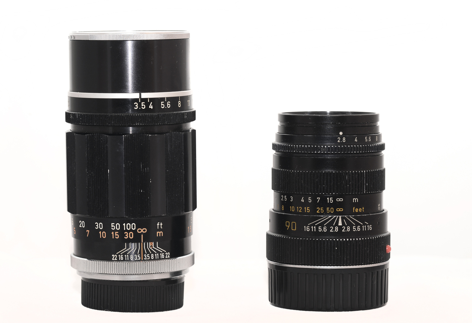 Canon 135mm f/3.5 LTM - Leica Tele-Elmarit M 90mm f/2.8