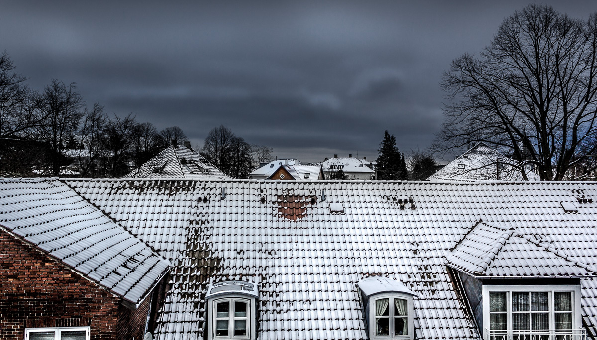 Snow on the rooftops