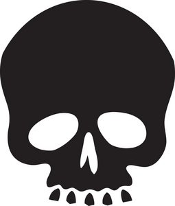 simple drawing of a human skull 0071-1002-0615-1349 SMU