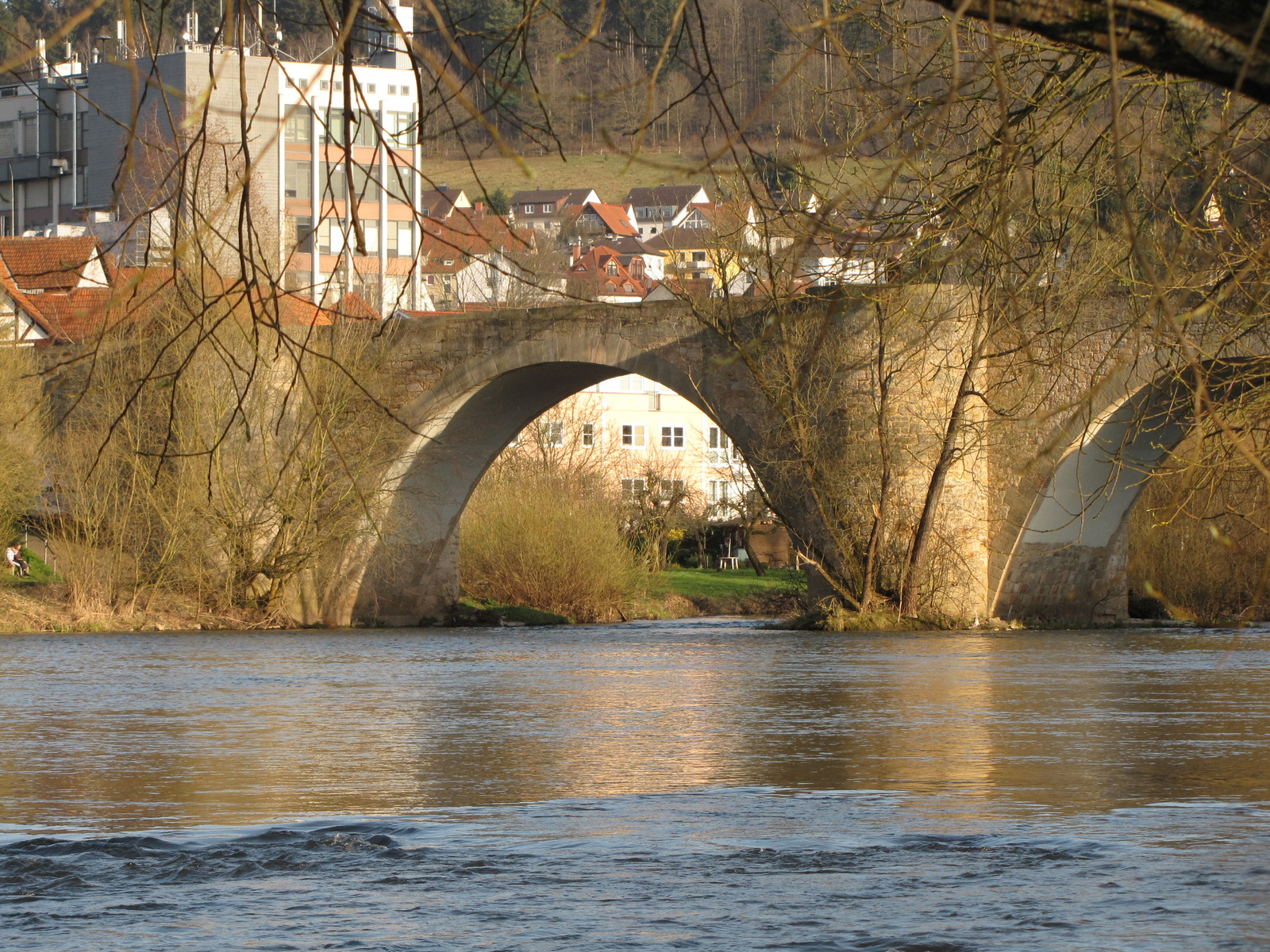 Németország, Melsungen, a Fulda folyó hídja, SzG3