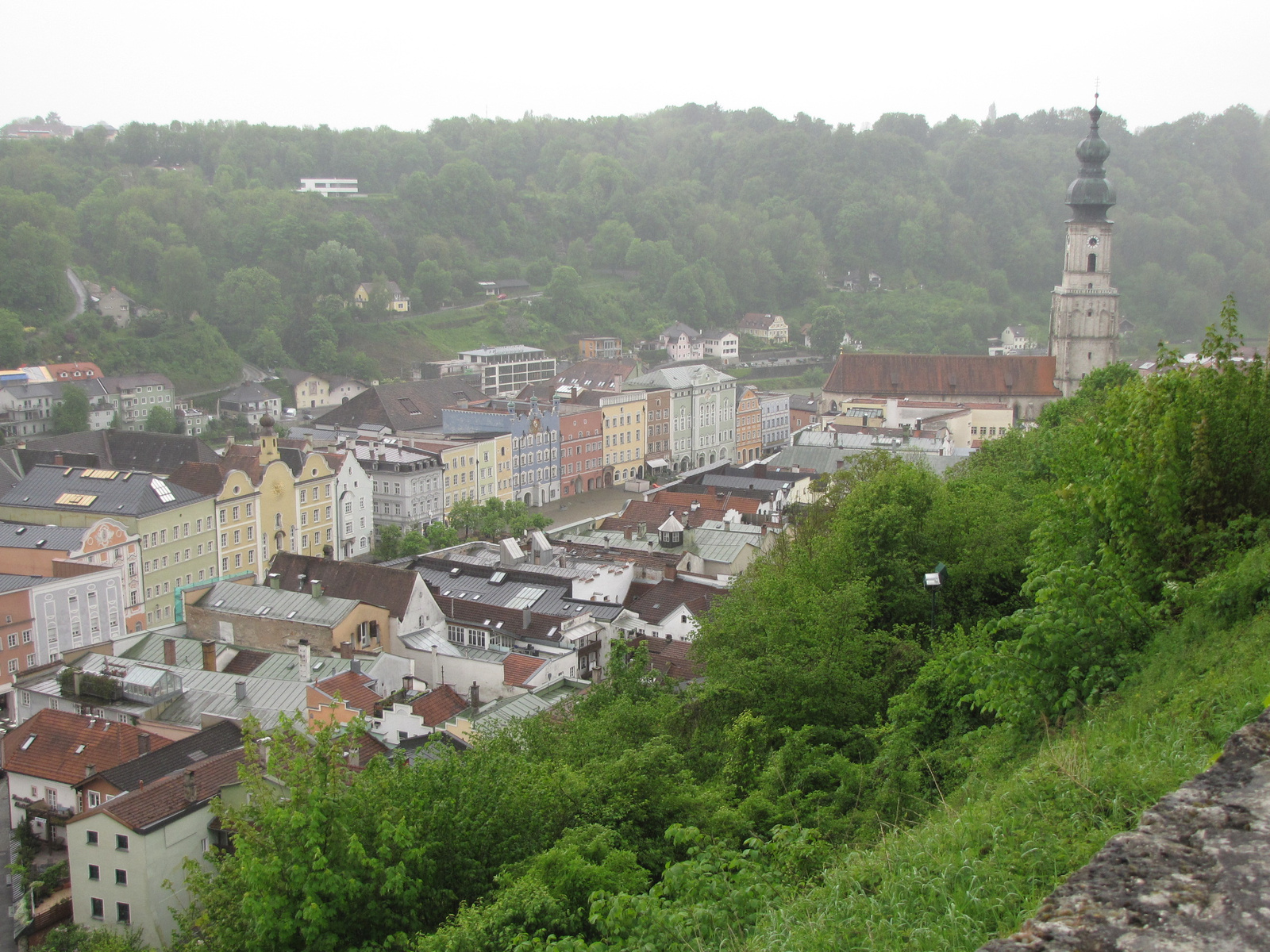 Burghausen, kilátás a városra, SzG3