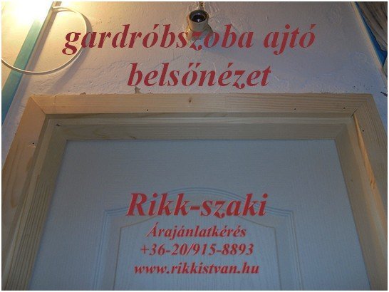 Panellakás gardróbszoba ajtó belső nézet,ajtócsere Rikk-szaki 06