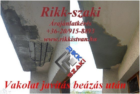vakolat javítási kis-munka Rikk-szaki 06-20-915-8893