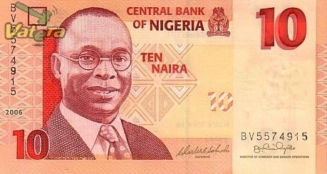NIGÉRIA 10 Naira E