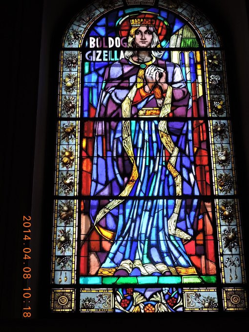 Bp- bazilika - kápolna - üvegablak-Gizella