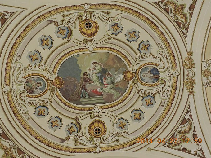 Kartal-Szent Erzsébet tp - mennyezet-freskó