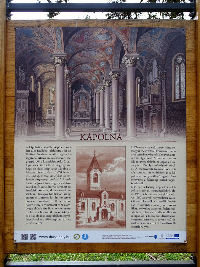 Alcsút arborétum - tábla-kápolna