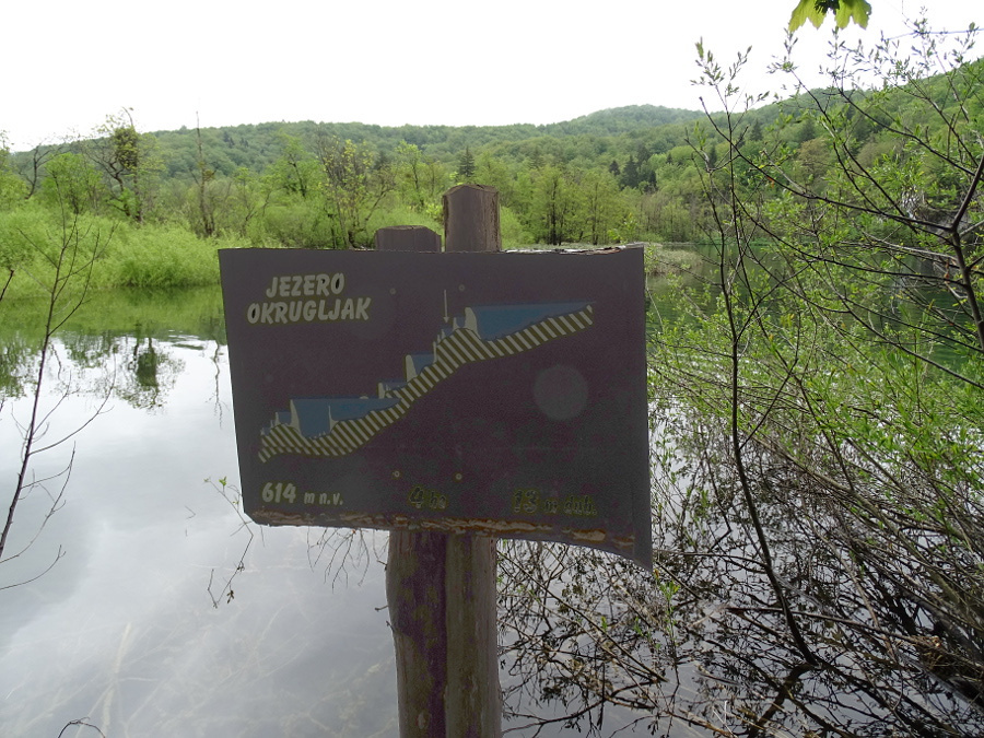 Plitvice - tábla-tó - okrugljak