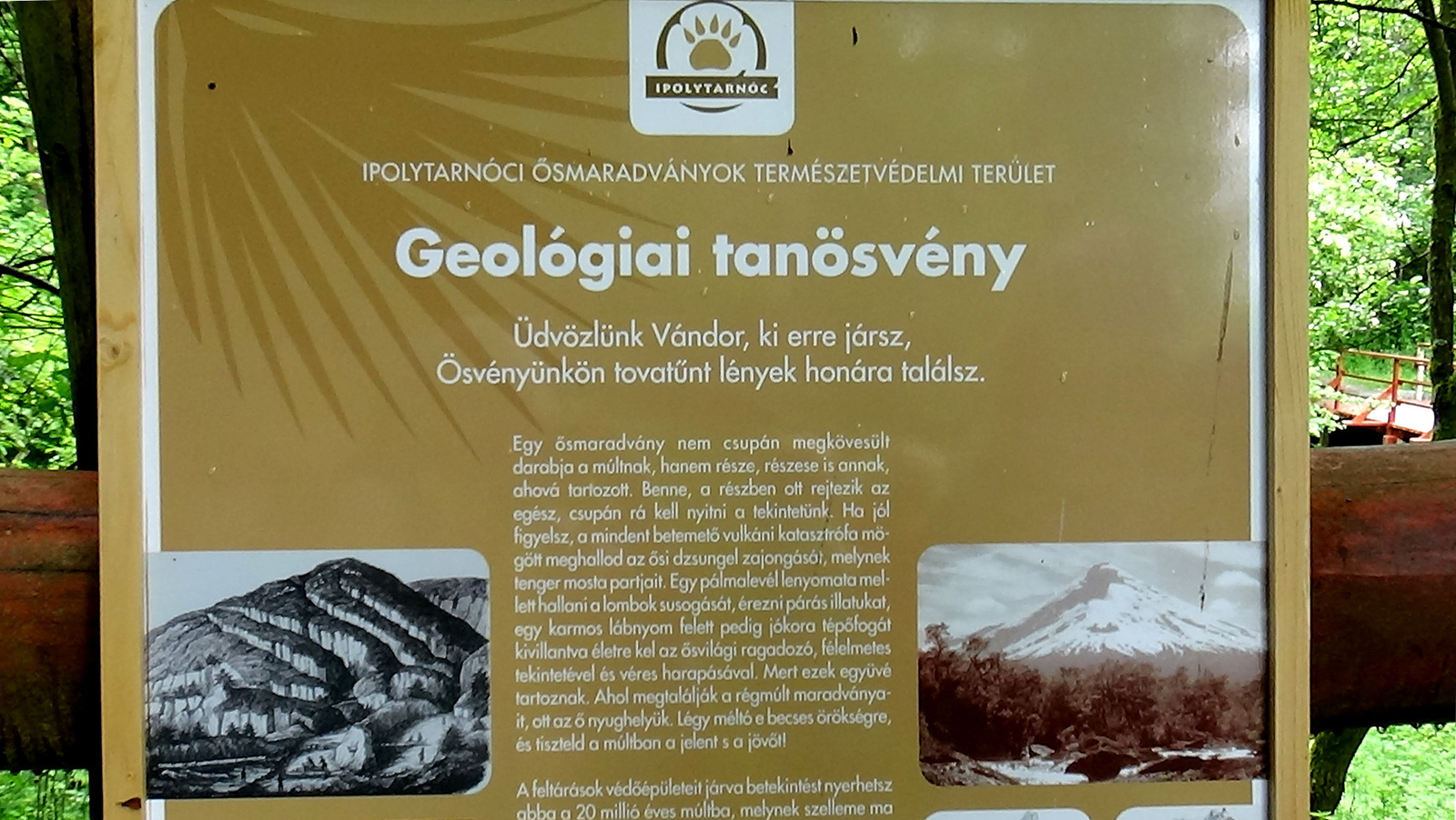 14-ipolytarnóc - geológiai tanösvény tábla