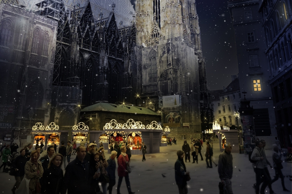 Bécs Weihnachtsmarkt Stephansplatz