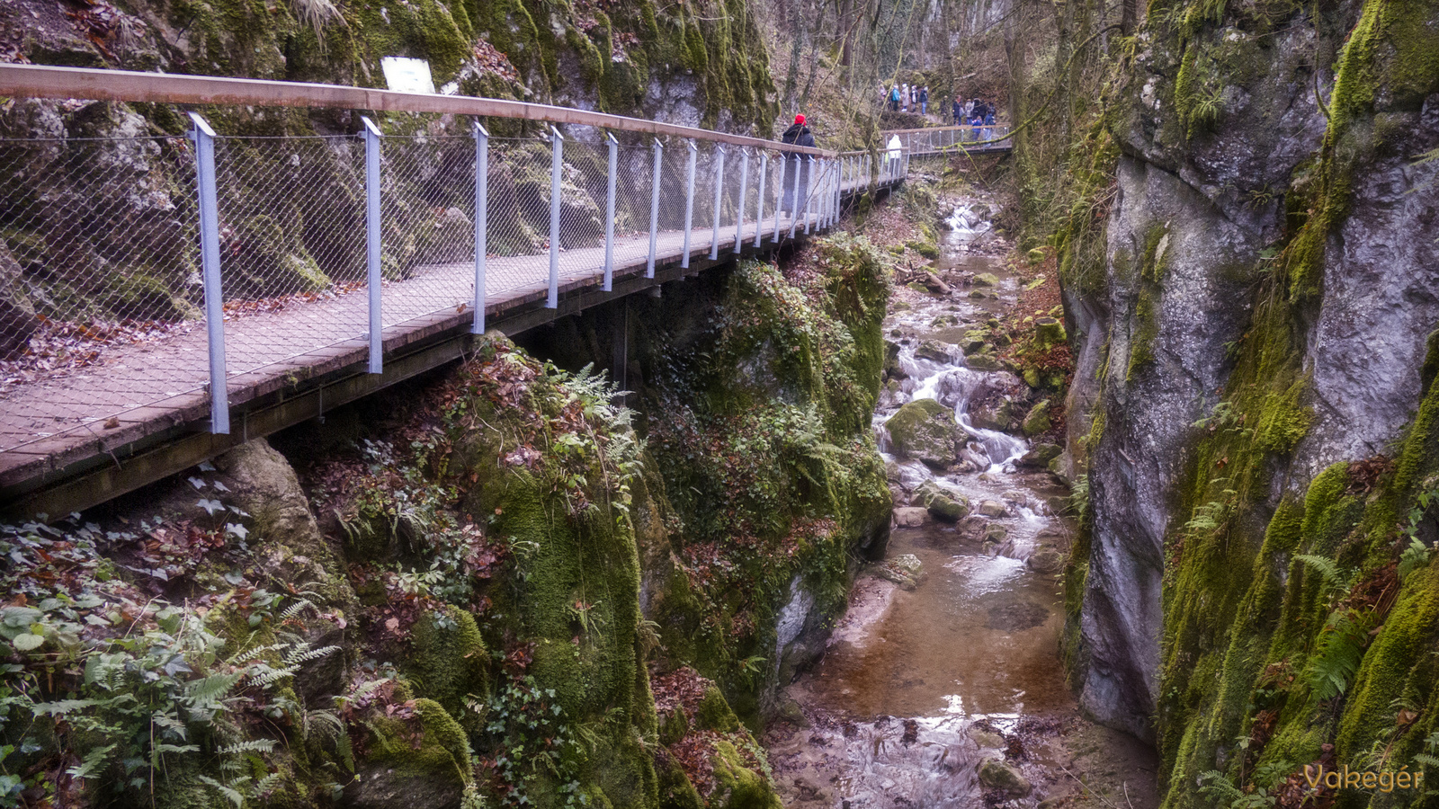 Johannesbachklamm - szurdok függőfolyosó