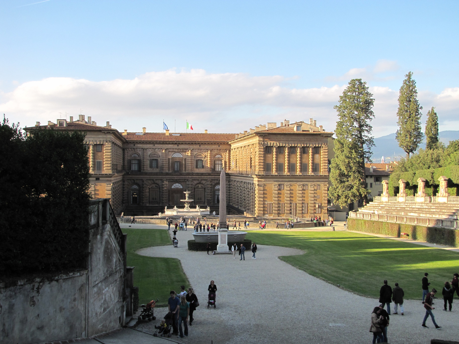 Kilátás a Pitti palota teraszáról
