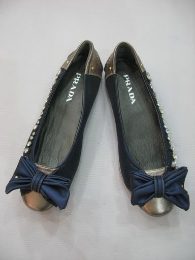 90716A-38 PRADA BLUE SHEEPSKIN SHOES SIZE 35 36 37 38 39 PRICE U